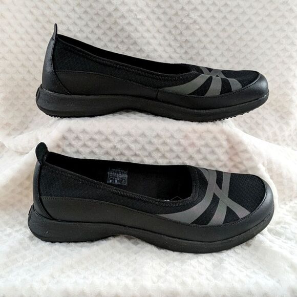 Shoes For Crew Yogi Black Non-slip, Water Resistant Women's Size 10 Reflective - Picture 7 of 10